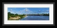Cable stayed bridge across a river, River Suir, Waterford, County Waterford, Republic of Ireland Fine Art Print