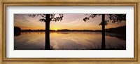 Lake at sunrise, Stephen A. Forbes State Recreation Area, Marion County, Illinois, USA Fine Art Print