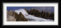 Rock formations in water, Pebble Beach, California, USA Fine Art Print
