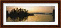 Silhouette of trees in an island, Frederick Sound, Alaska, USA Fine Art Print