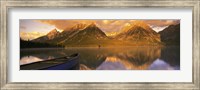 Mountains Reflecting in Canoe Leigh Lake, Grand Teton National Park Fine Art Print