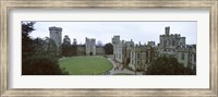 High angle view of buildings in a city, Warwick Castle, Warwickshire, England Fine Art Print
