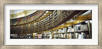 Bookcase in a library, British Museum, London, England Fine Art Print