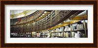 Bookcase in a library, British Museum, London, England Fine Art Print