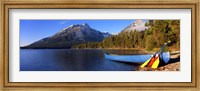 Canoe at Leigh Lake, Grand Teton National Park, Wyoming Fine Art Print