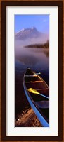 Canoe and Leigh Lake in the Fog, Grand Teton National Park, Wyoming Fine Art Print