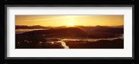 Sunrise over mountains, Snake River, Signal Mountain, Grand Teton National Park, Wyoming, USA Fine Art Print