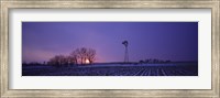 Windmill in a field, Illinois, USA Fine Art Print