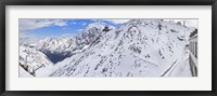 Snow covered mountain range, Stelvio Pass, Italy Fine Art Print