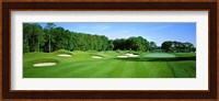 Sand traps in a golf course, River Run Golf Course, Berlin, Worcester County, Maryland, USA Fine Art Print