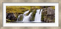 Waterfall, Kirkjufellsfoss Waterfall, Myrar, Snaefellsnes, Borgarfjordur, Iceland Fine Art Print