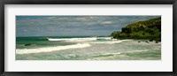 Waves breaking on the shore, backside of Lennox Head, New South Wales, Australia Fine Art Print