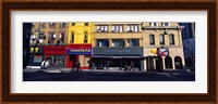 Stores at the roadside in a city, Toronto, Ontario, Canada Fine Art Print