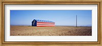 Flag Barn on Highway 41, Fresno, California Fine Art Print