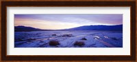 Snow covered landscape in winter at dusk, Temple Sinacana, Zion National Park, Utah, USA Fine Art Print