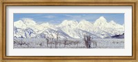 Grand Teton Range in winter, Wyoming, USA Fine Art Print