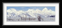 Grand Teton Range in winter, Wyoming, USA Fine Art Print