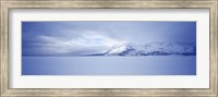 Frozen Jackson Lake in winter, Grand Teton National Park, Wyoming, USA Fine Art Print