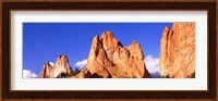 Low angle view of rock formations, Garden of The Gods, Colorado Springs, Colorado, USA Fine Art Print