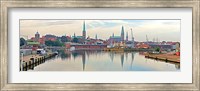 Buildings at the Trave River, Germany Fine Art Print