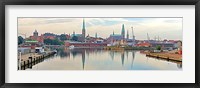 Buildings at the Trave River, Germany Fine Art Print