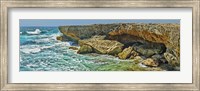 Rock formations at the coast, Aruba Fine Art Print