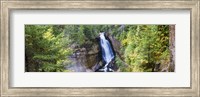Waterfall in a forest, Miners Falls, Rocks National Lakeshore, Upper Peninsula, Michigan, USA Fine Art Print