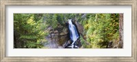 Waterfall in a forest, Miners Falls, Rocks National Lakeshore, Upper Peninsula, Michigan, USA Fine Art Print