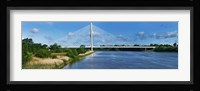 Cable stayed bridge across a river, River Suir, Waterford, County Waterford, Republic of Ireland Fine Art Print