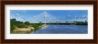 Cable stayed bridge across a river, River Suir, Waterford, County Waterford, Republic of Ireland Fine Art Print