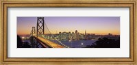 San Francisco Bay Bridge At Dusk, California Fine Art Print