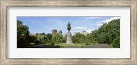 Statue in a garden, Boston Public Gardens, Boston, Massachusetts, USA Fine Art Print