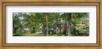 Facade Of Houses, Broadmoor Ave, Baltimore City, Maryland, USA Fine Art Print