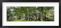 Facade Of Houses, Broadmoor Ave, Baltimore City, Maryland, USA Fine Art Print