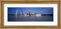 Gateway Arch and city skyline viewed from the Mississippi River, St. Louis, Missouri, USA Fine Art Print