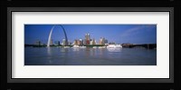 Gateway Arch and city skyline viewed from the Mississippi River, St. Louis, Missouri, USA Fine Art Print