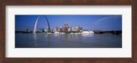 Gateway Arch and city skyline viewed from the Mississippi River, St. Louis, Missouri, USA Fine Art Print