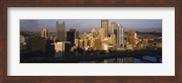 Reflection of buildings in a river, Monongahela River, Pittsburgh, Pennsylvania, USA Fine Art Print