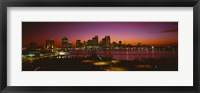 Buildings lit up at night, New Orleans, Louisiana, USA Fine Art Print
