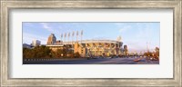 Facade of a baseball stadium, Jacobs Field, Cleveland, Ohio, USA Fine Art Print