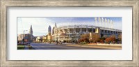 Low angle view of baseball stadium, Jacobs Field, Cleveland, Ohio, USA Fine Art Print