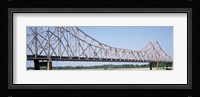 USA, Missouri, St. Louis, Martin Luther King Jr Memorial Bridge over Mississippi River Fine Art Print