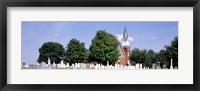Cemetery in front of a church, Clynmalira Methodist Cemetery, Baltimore, Maryland, USA Fine Art Print