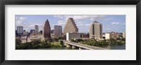 Buildings in a city, Town Lake, Austin, Texas, USA Framed Print