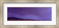 Clouds lightning over the mountains, Mt Four Peaks, Phoenix, Arizona, USA Fine Art Print