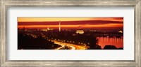 Sunset, Aerial, Washington DC, District Of Columbia, USA Fine Art Print