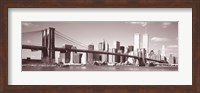 Brooklyn Bridge, Hudson River, NYC, New York City, New York State, USA Fine Art Print