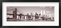 Brooklyn Bridge, Hudson River, NYC, New York City, New York State, USA Fine Art Print