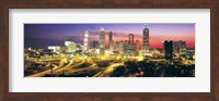 Skyline, Evening, Dusk, Illuminated, Atlanta, Georgia, USA, Fine Art Print