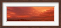 Storm clouds over mountains at sunset, South Mountain Park, Phoenix, Arizona, USA Fine Art Print